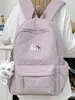 Mochila Nueva Unisex Transfronteriza, Bolsa para Estudiantes Universitarios, Mochila de Algodón con Bordado de Rombos, Bolsa para Computadora, Bolsa Casual para Viajes Diarios