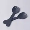Tenedor Cuchara Desechable 100 Piezas Tenedor Cuchara Pastel Postre Fruta Tenedor Cuchara Empaque Individual Plástico Venta al por Mayor Cuchara