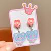 Pendientes antidolor para niñas, con diseño de dibujos animados, para orejas de niña, súper lindos y dulces, de princesa.