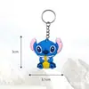 Nuevo Llavero Serie Stitch Goma Suave de PVC Colgante de Regalo Anillo para Llaves Llavero de Dibujos Animados Colgante para Mochila