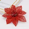 Transfronterizo Nuevo 15cm Flor en Polvo Polvo Pegajoso Flor Recortada Guirnalda de Árbol de Navidad Decoración de Ratán