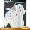 Camiseta Oficial Heity de Manga Curta para Homens, Moda de Verão, Estampa de Marca Tendência, Camisa Base Casual Solta para Mulheres