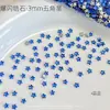 Rhinestones de estrella de cinco puntas de 3 mm con circonita 5A para decoración de uñas, mini estrellas coloridas brillantes de moda, forma irregular de fondo plano, paquete surtido