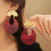 Brincos Pendentes de Diamante Redondo Gota d'Água com Cravação em Agulha Prata, Brincos de Tarraxa de Luxo Leve de Alta Qualidade, Brincos de Moda Vintage com Design Único