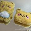 Explosões Outono e Inverno Urso de Manteiga Peludo Caseiro Acessórios Cachecol DIY Sapatos de Algodão Cartão de Cabelo Luvas Saco de Dor Bonito