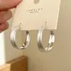 Pendientes Geométricos Doble Capa Cepillados Grandes de Moda Retro Diseño Simple para Mujer Versátiles para el Día a Día Accesorios de Pendientes de Alta Gama