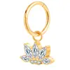 Anillo Cerrado de Titanio ASTM F136/G23 Anillo sin Costuras + Colgante de Zirconia Marquesa Anillo Nasal Joyería para Piercing Corporal