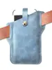 Nova bolsa de celular em couro Crazy Horse retrô para uso externo, bolsa de cintura portátil para celular, capa protetora para celular mais bolsa para celular