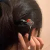 Novo estilo antigo chinês grampo de cabelo gota d'água vermelho Ébano Acessórios Hanfu cheongsam pauzinhos clássicos para penteado em estoque atacado