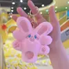 Juguete de Peluche de Celebridad de Internet Bolsa de Conejo Rábano Colgante de Llavero Muñeco de Conejo Llavero de Pareja para Hombres y Mujeres Muñeco