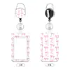 Porta-Crachá Feminino com Laço em Estoque, Chaveiro para Caminhada, Cordão Tecido UV Dupla Face, Atacado