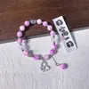 Novo Estilo Chinês Imitação Cerâmica Embalado Borboleta Amor Lua Pulseira para Namorada Papelaria Estudantes Pulseira Envolvente Presente