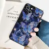Case de Silicone Completo para iPhone18 Azul Glitter Borboleta da Lazada, Sensação de Luxo Leve, para Apple 17Promax