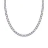 Collar de plata de ley 925 en capas europeo y americano, producto de lujo ligero de alta gama, collar galaxia de moissanita, cadena de tenis para mujer en stock