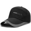 Gorra de béisbol de ala larga estampada para hombre, nueva gorra de primavera y verano, para exteriores, protección solar y parasol, para pesca, de secado rápido.