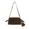Bolsa de Mão de Luxo Feminina Novo Estilo Fashionável Bolsa de Ombro para Trabalho Bolsa Transversal Pequena Tendência Retro Maillard