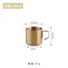Taza de Café de Acero Inoxidable 304 Doble Capa Estilo Coreano con Asa, Taza Anticaídas, Taza para Desayuno y Leche, Taza de Cerveza, Taza de Agua