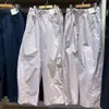 Pantalones casuales rectos de estilo japonés, pantalones largos versátiles y de moda con silueta curva/pantalones de pierna curva con cinturón 485273