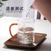 Taza de Vidrio con Soporte Resistente a Altas Temperaturas Taza de Té Taza para Beber en Casa Taza de Leche Sala de Estar Taza de Té Verde suit