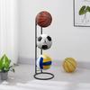 Soporte de Baloncesto de Hierro Forjado Sala de Estar Almacenamiento Multicapa Estante Exhibidor de Baloncesto y Fútbol Estante Decorativo para Equipo Deportivo Soporte de Baloncesto Doméstico Almacenamiento