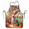 Delantal Impermeable con Gato Lindo de Amazon Transfronterizo para Fiestas de Barbacoa, Delantal Especial Anti-Manchas de Gran Venta, Venta al por Mayor de Fábrica