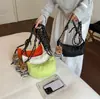 Bolsa de Design Exclusivo Moda Formato de Chifre Modelo Verão 2026 Versátil Bolsa de Ombro Transversal Feminina Bolsa de Axila Bolsa Meia-Lua