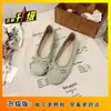 Zapatos planos pequeños para mujer, elegantes y delicados, zapatos de noche estilo coreano de primavera, zapatos de ballet de punta redonda con lazo estilo francés dopamina