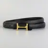 Cinturón de Cuero para Mujer 2026 Estilo Nuevo Cuero Genuino Versátil Hebilla H de Gama Alta Decorativo Fino para Jeans para Mujer Venta al por Mayor en Stock