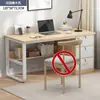 Escritorio de computadora, escritorio casero de escritorio para dormitorio, escritorio de oficina, escritorio de jefe, escritorio simple para vivienda de alquiler con cajones