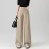 Calça jeans casual de perna larga, corte reto e solto, novo estilo de outono, moderna e com bom caimento, versátil e que afina a silhueta para usar por cima de outras peças.
