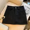 Toma real de falda-pantalón corta de gamuza marrón vintage para mujer, de otoño e invierno, de cintura alta, adelgazante, anti-exposición, línea A, ajustada a la cadera