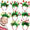 Navidad Dibujos Animados Muñeco de Nieve Reno Diadema de Rayas de Colores Decoración para Fiestas Infantiles Copo de Nieve Diadema de Gorro de Navidad