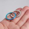 Llavero de acero inoxidable con espejo, anillo plano de 2,5 x 25 mm y 2,5 x 30 mm, accesorios para bricolaje