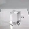 Coluna Quadrada Transparente de Acrílico Base de Cristal Modelo de Brinquedo Suporte de Exibição Base de Porcelana Antiga Joias Cosméticos