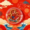 Oro Puro 999 Caballo del Zodiaco Estilo Chino Imán de Metal Personalizado para Refrigerador Pegatina para Teléfono Pegatinas de Dibujos Animados Manualidades