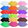 Aliexpress Amazon Fabricante de Faldas Tutú al por Mayor Color Sólido Adulto Tres Capas Seis Piezas Falda de Malla Falda Tutú