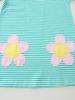 26 Outono Novo Vestido de Menina Estilo Europeu e Americano Vestido de Princesa da Moda Aplique de Flor de Desenho Animado Vestido Infantil Listrado Transfronteiriço