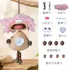 Kit de material de sonajero de cáscara de fruta natural, kit de muñeca de vaina DIY, accesorio de bolsa para adorno colgante de coche de fruta negra hecho a mano, semiacabado