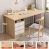 Mesa de Computador Mesa de Desktop Mesa para Casa Mesa de Estudo para Estudante Conjunto com Cadeira Mesa de Maquiagem para Quarto de Meninas Mesa de Escritório Simples