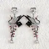 Pendientes de plata de aguja transfronterizos europeos y americanos con colgantes de grulla y gota de agua incrustados de diamantes, pendientes clásicos estilo hada, pendientes de diseño nicho para mujer