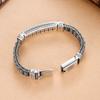 Pulseira Masculina Cilíndrica Giratória com Mantra de Seis Caracteres Passepartout Retrô Antiga Alto Senso de Personalidade Temperamento Pulseira Atacado