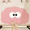 Alfombrilla de Suelo de Barro Diatómico con Bola de Pelo Linda de Dibujos Animados para Baño, Puerta de Inodoro, Alfombrilla Absorbente para Pies, Antideslizante, Alfombrilla Doméstica para Pies