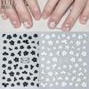 Adesivos de Nail Art Novos Transfronteiriços Full Beauty com Verso Adesivo Estilo Doce Camélia Flores Pequenas Adesivos de Unha Adesivos