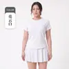 Conjunto de Roupa Esportiva Feminina Plus Size para Cruzamento de Fronteiras, Soltinho, Modelador, Roupa de Yoga, Saia-Short de Tênis, Fitness, Corrida, Badminton, Treinamento, Secagem Rápida