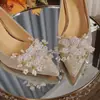 2026 Nuevos Zapatos de Boda de Tacón de Aguja con Pedrería Color Champaña para Mujer Puntiagudos de Tacón Alto Zapatos para Novia Dama de Honor Zapatos de Corte Bajo de Una Sola Tira