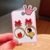 Boutique para niños clip para la oreja sin perforación aretes lindos de dibujos animados para niña aretes adorables colgantes para niña joyería