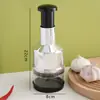 Cortador de Ajo Multifuncional, Cortador de Verduras, Picador Manual de Ajo, Utensilio de Cocina, Prensa de Ajo Doméstica de Acero Inoxidable