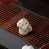 Dinastías Tang y Song Arcilla Púrpura Original de Yixing Mascota de Té Serpiente Animal del Zodiaco Creativo Lindo Hecho a Mano Soporte de Tapa Decoración de Mesa de Té Adorno de Té