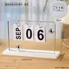 Calendario de Madera Moderno de Hojas Giratorias para Escritorio Colgante Dormitorio Estudio Oficina Decoración de Escritorio Accesorios para Fotos Calendario Perpetuo