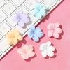 Macarrón de flor de cinco pétalos tridimensional color macarrón clip para el pelo diy pegatina para vaso de agua funda de teléfono móvil agujero zapatos pegatina para refrigerador accesorios de resina